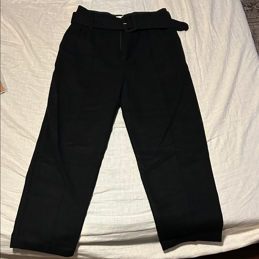 Oak + Fort belted pleated trousers